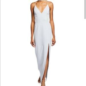 WAYF NEW Plunge Neck Column Gown Slit Size Large formal dress sleeveless